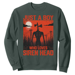 Siren Head Sweatshirt American Cryptid Lovers Boy TS10 Dark Forest Green Print Your Wear