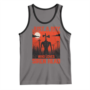 Siren Head Tank Top American Cryptid Lovers Boy TS10 Deep Heather Black Print Your Wear