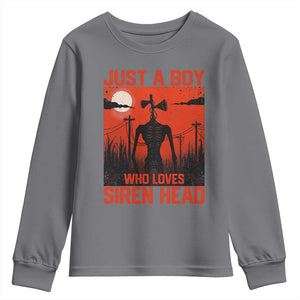 Siren Head Youth Sweatshirt American Cryptid Lovers Boy TS10 Charcoal Print Your Wear
