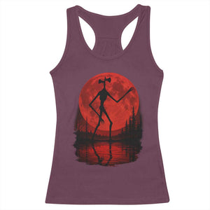 Siren Head Racerback Tank Top Supernatural American Cryptid Full Blood Moon Halloween TS10 Maroon Print Your Wear