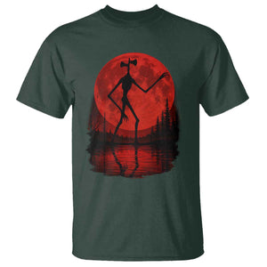 Siren Head T Shirt Supernatural American Cryptid Full Blood Moon Halloween TS10 Dark Forest Green Print Your Wear