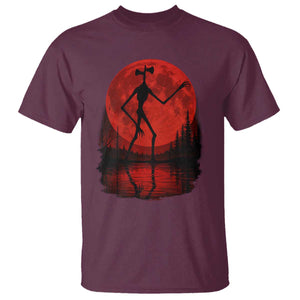 Siren Head T Shirt Supernatural American Cryptid Full Blood Moon Halloween TS10 Maroon Print Your Wear