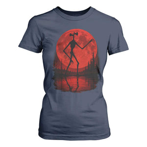 Siren Head T Shirt For Women Supernatural American Cryptid Full Blood Moon Halloween TS10 Navy Print Your Wear