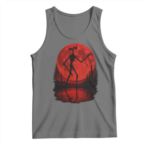 Siren Head Tank Top Supernatural American Cryptid Full Blood Moon Halloween TS10 Black Heather Print Your Wear