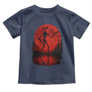 Siren Head Toddler T Shirt Supernatural American Cryptid Full Blood Moon Halloween TS10 Navy Print Your Wear