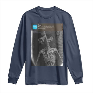 Funny Siren Head Long Sleeve Shirt Ring with Motion Meme TS10 Navy Print Your Wear