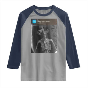 Funny Siren Head Raglan Shirt Ring with Motion Meme TS10 Sport Gray Navy Print Your Wear