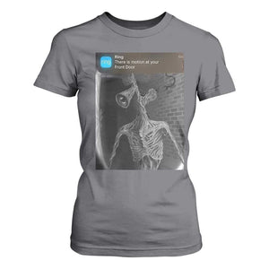 Funny Siren Head T Shirt For Women Ring with Motion Meme TS10 Charcoal Print Your Wear