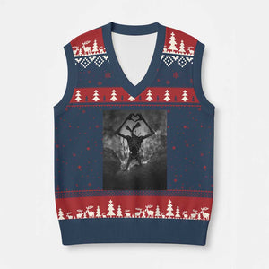 Siren Head V-Neck Knit Sweater Vest Horror Poster Halloween Supernatural American Cryptid TS10 Navy Red Print Your Wear