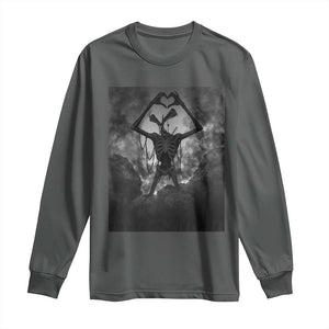 Siren Head Long Sleeve Shirt Horror Poster Halloween Supernatural American Cryptid TS10 Dark Heather Print Your Wear