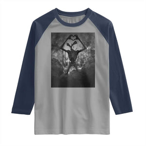 Siren Head Raglan Shirt Horror Poster Halloween Supernatural American Cryptid TS10 Sport Gray Navy Print Your Wear