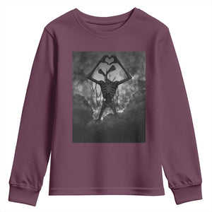 Siren Head Youth Sweatshirt Horror Poster Halloween Supernatural American Cryptid TS10 Maroon Print Your Wear