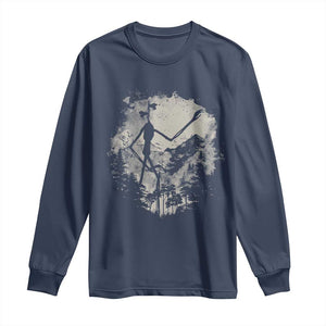 Siren Head Long Sleeve Shirt Retro Vintage American Cryptid Mountain Trees TS10 Navy Print Your Wear