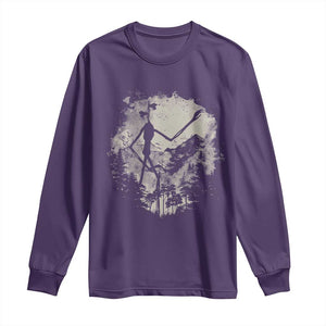 Siren Head Long Sleeve Shirt Retro Vintage American Cryptid Mountain Trees TS10 Purple Print Your Wear