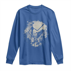 Siren Head Long Sleeve Shirt Retro Vintage American Cryptid Mountain Trees TS10 Royal Blue Print Your Wear