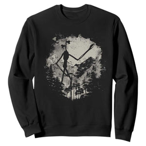 Siren Head Sweatshirt Retro Vintage American Cryptid Mountain Trees TS10 Black Print Your Wear
