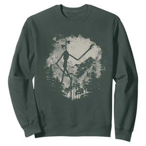 Siren Head Sweatshirt Retro Vintage American Cryptid Mountain Trees TS10 Dark Forest Green Print Your Wear