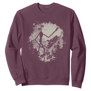 Siren Head Sweatshirt Retro Vintage American Cryptid Mountain Trees TS10 Maroon Print Your Wear