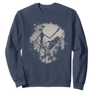 Siren Head Sweatshirt Retro Vintage American Cryptid Mountain Trees TS10 Navy Print Your Wear