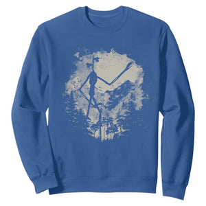 Siren Head Sweatshirt Retro Vintage American Cryptid Mountain Trees TS10 Royal Blue Print Your Wear
