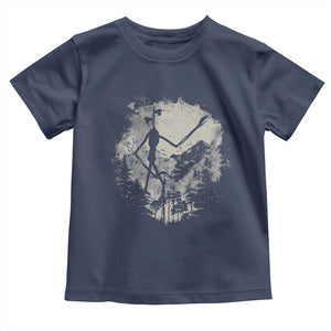 Siren Head Toddler T Shirt Retro Vintage American Cryptid Mountain Trees TS10 Navy Print Your Wear
