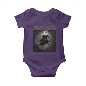 Headless Horseman Baby Onesie Vintage Gothic Scary Costume Halloween October Festive TS10 Purple Print Your Wear