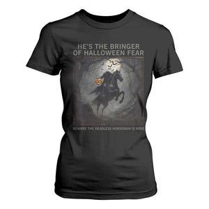 Headless Horseman T Shirt For Women Vintage Gothic Scary Costume Halloween October Festive TS10 Black Print Your Wear