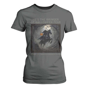 Headless Horseman T Shirt For Women Vintage Gothic Scary Costume Halloween October Festive TS10 Dark Heather Print Your Wear