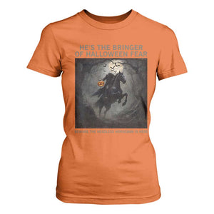 Headless Horseman T Shirt For Women Vintage Gothic Scary Costume Halloween October Festive TS10 Orange Print Your Wear