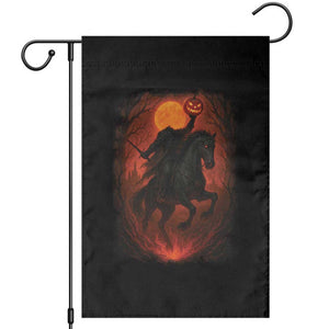 Scary Pumpkin Headless Horseman Halloween Garden Flag TS10 Black Print Your Wear