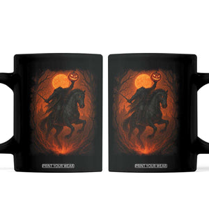 Scary Pumpkin Headless Horseman Halloween Coffee Mug TS10 Black Print Your Wear