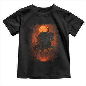 Scary Pumpkin Headless Horseman Halloween Toddler T Shirt TS10 Black Print Your Wear