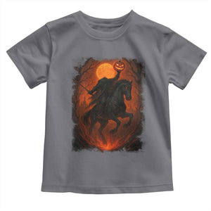 Scary Pumpkin Headless Horseman Halloween Toddler T Shirt TS10 Charcoal Print Your Wear