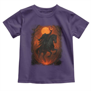 Scary Pumpkin Headless Horseman Halloween Toddler T Shirt TS10 Purple Print Your Wear