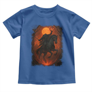 Scary Pumpkin Headless Horseman Halloween Toddler T Shirt TS10 Royal Blue Print Your Wear