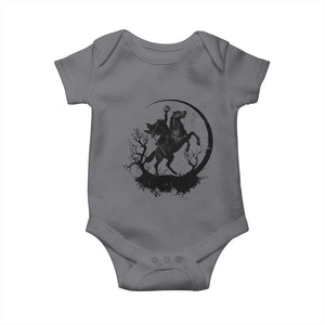 Headless Horseman Baby Onesie Retro Gothic Scary Pumpkin Moon Halloween Costume TS10 Charcoal Print Your Wear