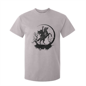 Headless Horseman T Shirt For Kid Retro Gothic Scary Pumpkin Moon Halloween Costume TS10 Ice Gray Print Your Wear