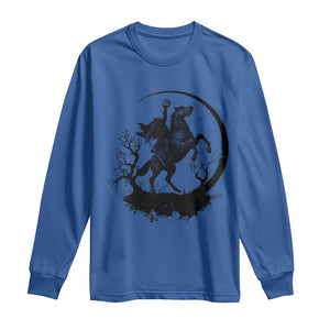 Headless Horseman Long Sleeve Shirt Retro Gothic Scary Pumpkin Moon Halloween Costume TS10 Royal Blue Print Your Wear