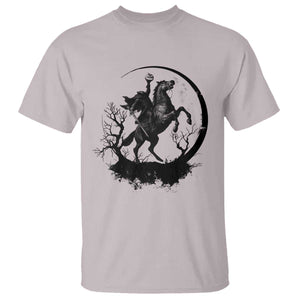 Headless Horseman T Shirt Retro Gothic Scary Pumpkin Moon Halloween Costume TS10 Ice Gray Print Your Wear