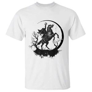 Headless Horseman T Shirt Retro Gothic Scary Pumpkin Moon Halloween Costume TS10 White Print Your Wear