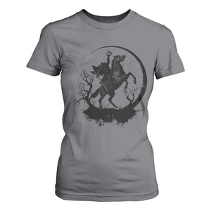 Headless Horseman T Shirt For Women Retro Gothic Scary Pumpkin Moon Halloween Costume TS10 Charcoal Print Your Wear