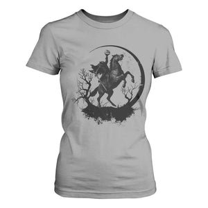 Headless Horseman T Shirt For Women Retro Gothic Scary Pumpkin Moon Halloween Costume TS10 Sport Gray Print Your Wear