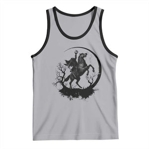 Headless Horseman Tank Top Retro Gothic Scary Pumpkin Moon Halloween Costume TS10 Athletic Heather Black Print Your Wear
