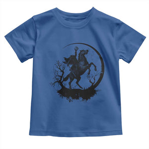 Headless Horseman Toddler T Shirt Retro Gothic Scary Pumpkin Moon Halloween Costume TS10 Royal Blue Print Your Wear