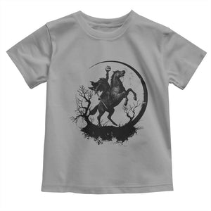 Headless Horseman Toddler T Shirt Retro Gothic Scary Pumpkin Moon Halloween Costume TS10 Sport Gray Print Your Wear