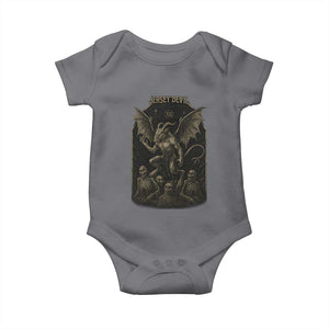 Jersey Devil Baby Onesie Vintage Weird Creepy Creature Leeds Devil TS10 Charcoal Print Your Wear