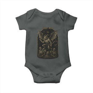 Jersey Devil Baby Onesie Vintage Weird Creepy Creature Leeds Devil TS10 Dark Heather Print Your Wear