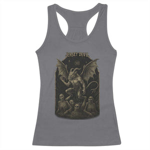Jersey Devil Racerback Tank Top Vintage Weird Creepy Creature Leeds Devil TS10 Charcoal Print Your Wear