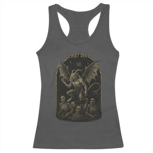 Jersey Devil Racerback Tank Top Vintage Weird Creepy Creature Leeds Devil TS10 Dark Heather Print Your Wear