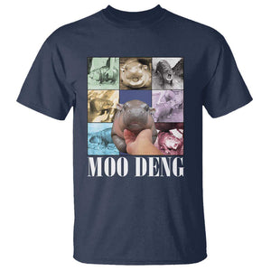 Funny Moo-Deng Baby Pygmy Hippo Cute Zoo For Family T Shirt Gifts For Girls Women TS10 Navy Print Your Wear